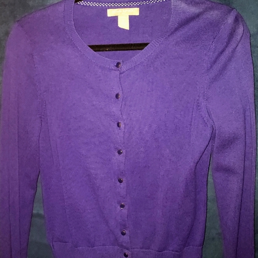 ⚜️ Banana Republic Purple Cardigan ⚜️ Button Up ⚜️ Medium ⚜️ Lightweight ⚜️
